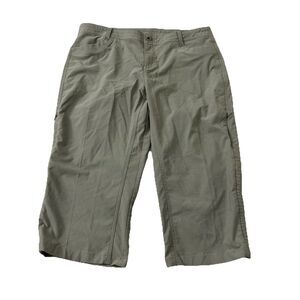 Kuhl Trekr Kapri Pants Womens‎ 14 Gray Green 20”Hiking Outdoor Gorpcore 6236